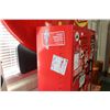 Image 2 : Red metal hanging two shelf garage cabinet marked "2003 Winston Cup Champions", 30" H X 26 " W X 10"