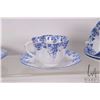 Image 2 : Selection of vintage Shelley "Dainty Blue" 051/28 bone china including seven cups and saucers, cream
