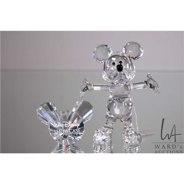 Swarovski crystal "Mickey Mouse" 687414, 4" in height plus a "Walt Disney Showcase" crystal mouse pl