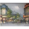 Image 1 : R. Saimons, framed oil on canvas painting of a Parisian street scene, 20 1/2" X 24"