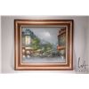 Image 2 : R. Saimons, framed oil on canvas painting of a Parisian street scene, 20 1/2" X 24"