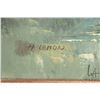 Image 3 : H. Lemon, framed oil on canvas Impressionist style painting of a Parisian street scene, 36" X 23 1/2