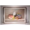 Image 2 : Artist signed oil on canvas stil-life painting of a small tablescape, 24" X 36"