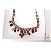 Image 2 : Selection of vintage and collectible costume jewellery including gold tone and ruby like gemstone ne