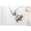 Image 3 : Selection of vintage and collectible costume jewellery including gold tone and ruby like gemstone ne