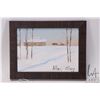 Image 2 : Allen Sapp, early framed acrylic on canvas painting, winter sleigh ride, numbered on verso "X403", 5