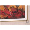 Image 3 : Secombe, framed acrylic on board painting of a stylized autumnal scene, artist signed 7 3/4" X 9 1/2