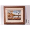 Image 2 : Marla Wilson, framed acrylic on board painting of an autumn lake scene, signed and dated by artist '