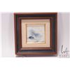 Image 3 : Chase Fain, crackled oil on board painting of a barn and fence line, signed by artist, 3 1/2" X 3 1/