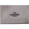Image 3 : Coach Edie Turnlock purse in polished peddle grey leather, SN: G1780-36855, with original dust cover