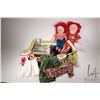 Image 1 : Selection of toys including Raggedy Ann and Andy with a selection of mummy made clothing and pajamas