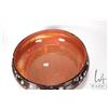 Image 2 : Artisan made drip glazed pottery bowl, initialled on underside "J H-1", 14" in diameter