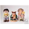 Image 1 : Three small Royal Doulton Toby jugs including "The Clown" D6935, "The Jester" D6910 and "Honest Meas