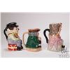 Image 2 : Three small Royal Doulton Toby jugs including "The Clown" D6935, "The Jester" D6910 and "Honest Meas