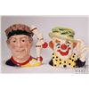Image 1 : Two Royal Doulton character jugs including "The Clown" D6834 and "The Juggler" D6835