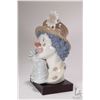 Image 2 : Lladro "Melancholy" porcelain bust, model 5542, 12" in height and includes wooden plinth