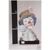 Image 3 : Lladro "Melancholy" porcelain bust, model 5542, 12" in height and includes wooden plinth