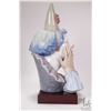 Image 4 : Lladro "Jester" porcelain bust, model 5129, 12 1/2" in height and includes wooden plinth