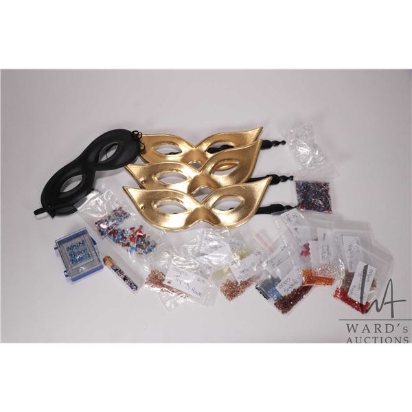 Selection of Swarovski loose crystal gemstones and masks plus assorted other crystal gemstones