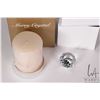 Image 3 : Swarovski Merry Crystal candles plus 25th Anniversary crystal plaque and small paperweight