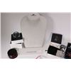 Image 4 : Selection of Swarovski crystal branded items including necklace stand, pins, plaques, paperweights e