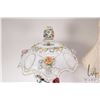 Image 4 : Two Dresden style porcelain table lamps including one with four figures and porcelain shade and one 