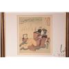Image 3 : Two framed Japanese prints of woodblocks including Utagawa Kuniyoshi "Woman Seated" from the Collect