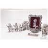 Image 2 : Selection of pewter miniatures including Michael Ricker Santaville etc.