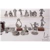 Image 3 : Selection of pewter miniatures including Michael Ricker Santaville etc.