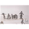 Image 4 : Selection of pewter miniatures including Michael Ricker Santaville etc.
