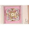 Image 3 : Three small decorative handpainted dish in gilt framed shadowboxes including two 9" X10" and one 12"