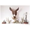 Image 1 : Selection of collectibles including 14" high porcelain "Bald Eagle" by Andrea, no. 7000, two Chilmar
