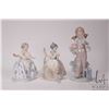 Image 1 : Three Lladro figurines including ranging from 5" to 7" in height