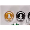 Image 2 : Selection of French Baccarat Crystal Cameo paperweight including Queen Elizabeth, Duke of Edinburgh,