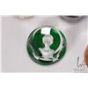 Image 5 : Selection of French Baccarat Crystal Cameo paperweight including Queen Elizabeth, Duke of Edinburgh,
