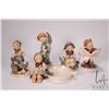 Image 1 : Five Hummel/ Goebel figurines including ashtray, Feeding Time, Heavenly Angel etc.