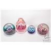 Image 1 : Four collectible paperweights including numbered Caithness, Scotland "Fantasy Orchid #1075", "Weathe