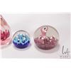 Image 3 : Four collectible paperweights including numbered Caithness, Scotland "Fantasy Orchid #1075", "Weathe