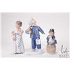 Image 1 : Three Bing & Grondahl figurines including a Young Girl Holding a Doll 5 1/2", "Who is Calling" # 225