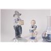 Image 2 : Four porcelain collectibles including two German figures of little boys, small Royal Copenhangen bud