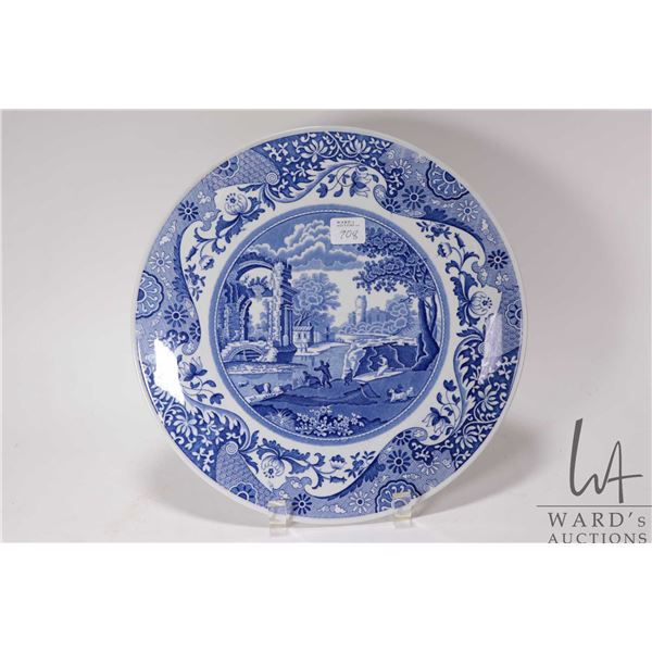 Spode "Italian Blue" trivet / plate 11 1/2" in diameter
