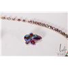 Image 3 : Vintage signed Sherman necklace and earrings, including baguette cut and round Aurora borealis Austr