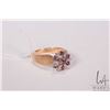 Image 1 : 14kt yellow and white gold diamond and ruby cluster ring, size 7.75