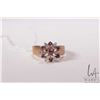 Image 2 : 14kt yellow and white gold diamond and ruby cluster ring, size 7.75