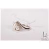 Image 2 : 10kt white gold, genuine pearl and diamond accent ring, size 6
