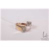 Image 1 : 14kt yellow and white gold "Cubist" ring set with eight small accent diamonds, size 7.25