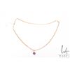 Image 2 : 14kt yellow gold Cuban link 21" necklace and a tested 14kt yellow gold and kite cut amethyst gemston