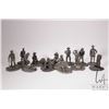 Image 1 : Twelve Franklin Mint fine pewter figurines 'People of Colonial America" including "The Lobsterman", 