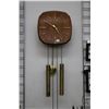 Image 1 : Mid-century Junghans German wall clock with wood case and brass components, working at time of catal