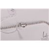 Image 3 : 14kt white gold and diamond necklace, set with 5.00cts of brilliant cut round natural diamonds. Reta